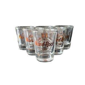 Vintage Hard Rock Washington Save The Planet Shot Glass Shotglass Set Lot of 6